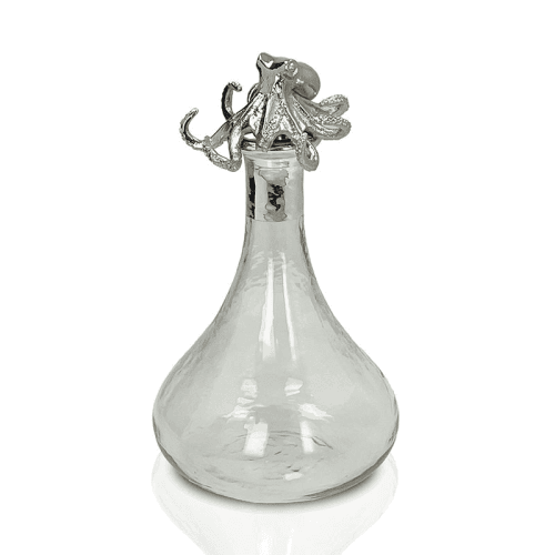 Image showing the Octopus Decanter with Stopper, D15 x H20.5cm, Nickel product.