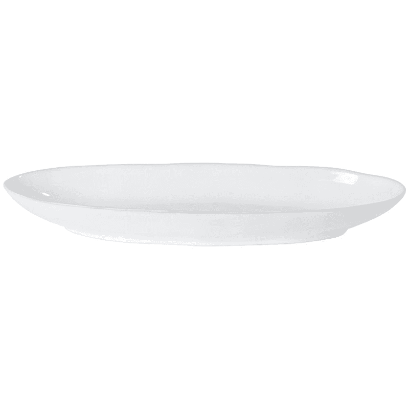 Livia Oval Platter, D41cm, Gloss White