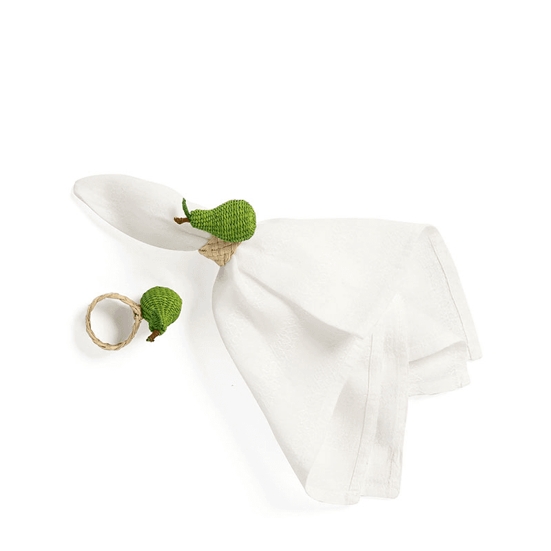 Pear Set of 4 Napkin Rings