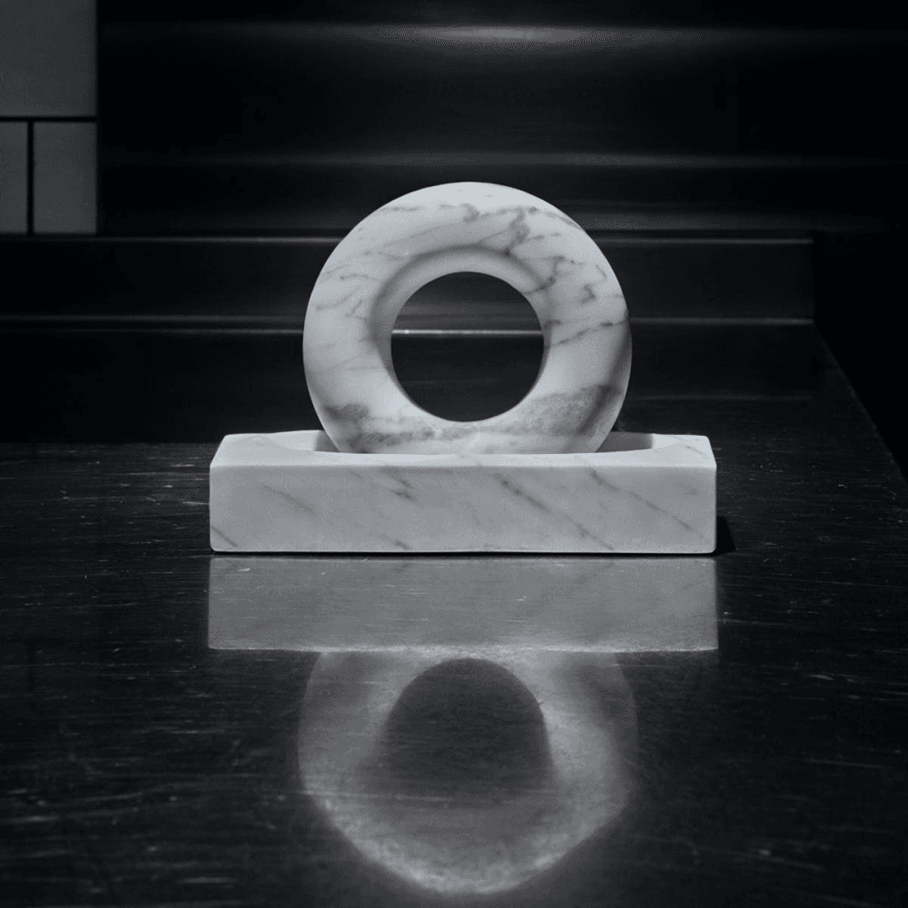 Tondo Pestle and mortar, grey