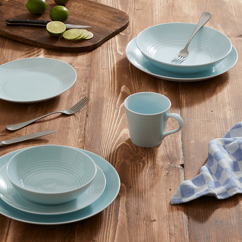 Gordon Ramsay Maze Set of 4 Plates, D22cm, Blue