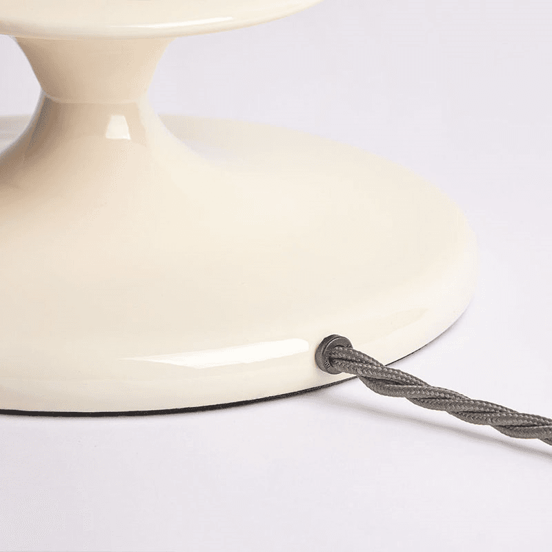 Squiffle Table Lamp, H42cm, White Lacquered Wood