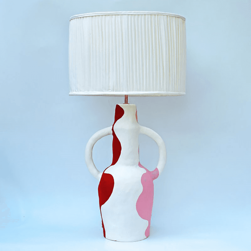 Rumba Charleston Table Lamp, H54cm, Red & White