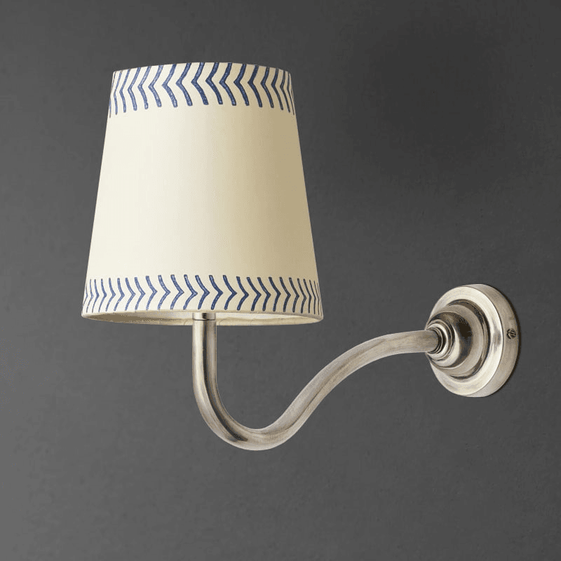 Swan Wall Light Fixture Only, H9cm x W7cm x D23cm, Antique Silver