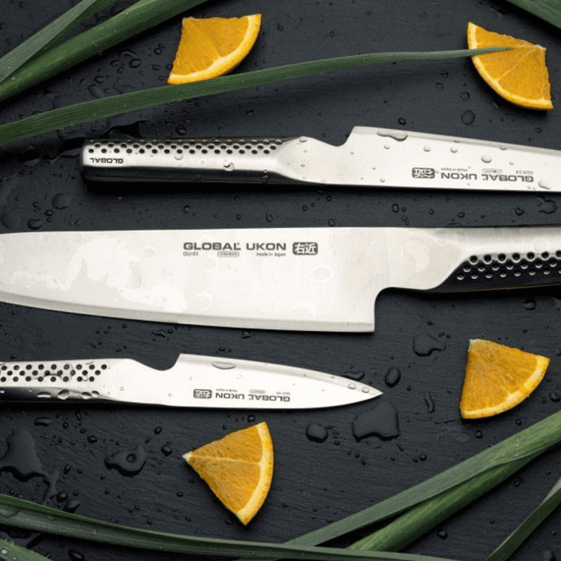 Ukon 3 Piece Knife Set, Silver