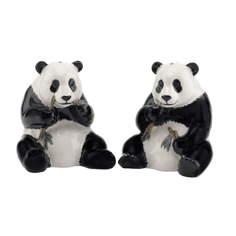 Panda Salt & Pepper Shakers, H9cm, Black/White