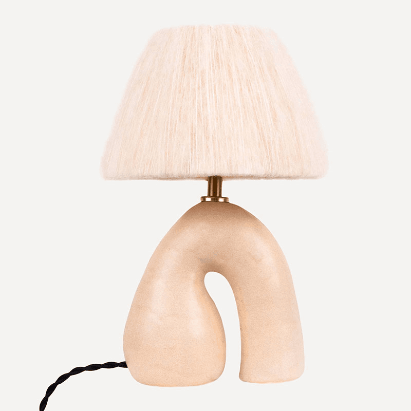 Hannah Simpson Studio 'Opposee' Table Lamp, H33cm, Satin Cream