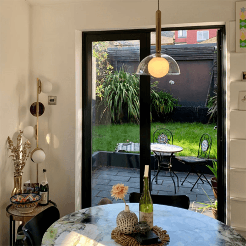 Image showing the Dome Pendant Light, H213cm, Clear product.
