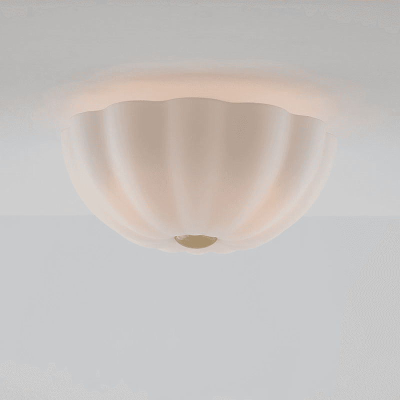 Flower Flush Ceiling Light, H22cm, Opal