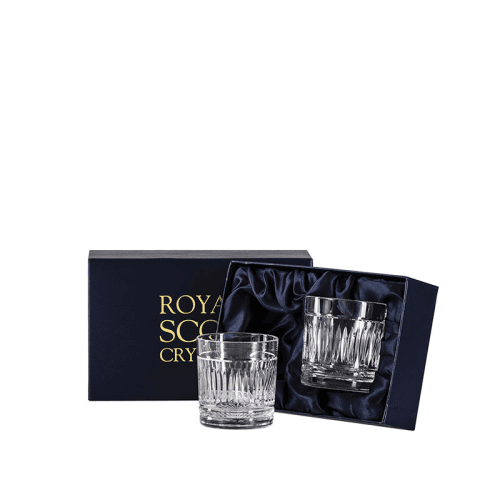 Image showing the Art Deco Set of 2 Whisky Tumblers, 260ml, Clear product.