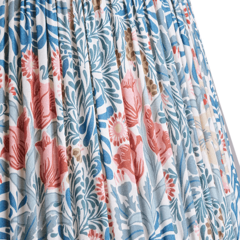 Morris & Co. Straight Empire Shade, 45cm, Indigo and Barbed Berry Bower