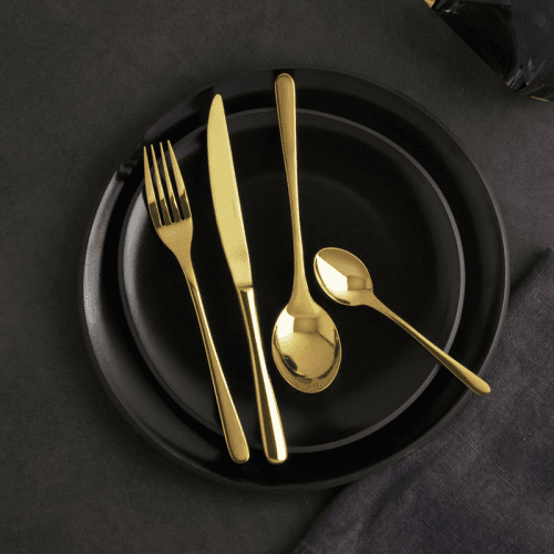 Image showing the Taste 24 Piece Cutlery Set, Gold product.