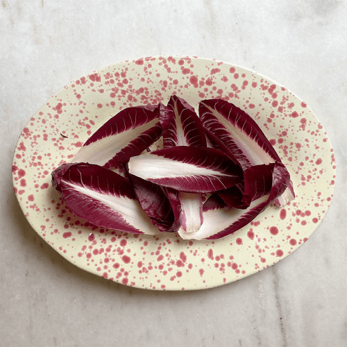 Image showing the Splatter Serving Platter, 44cm, Cranberry product.