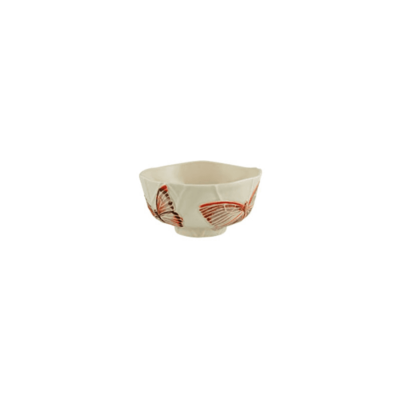 Cloudy Butterflies Bowl, D15.8cm, White
