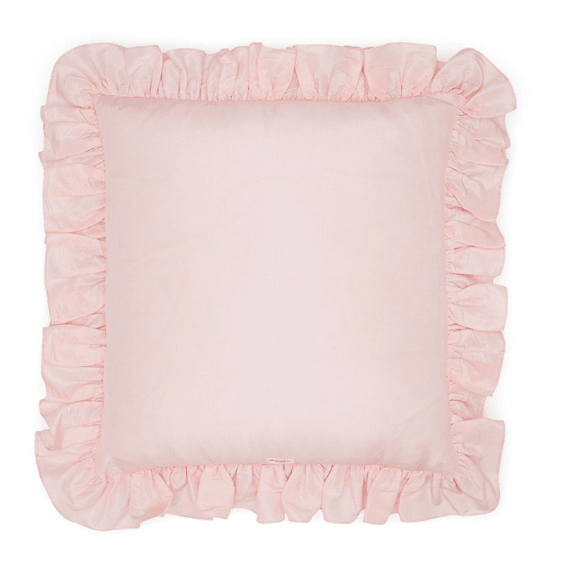 Lohini Ruffle Cushion, 42cm x 42cm, Salt pink