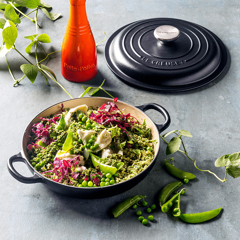 Signature Cast Iron Shallow casserole, 30cm - 3.2 litre, Satin Black