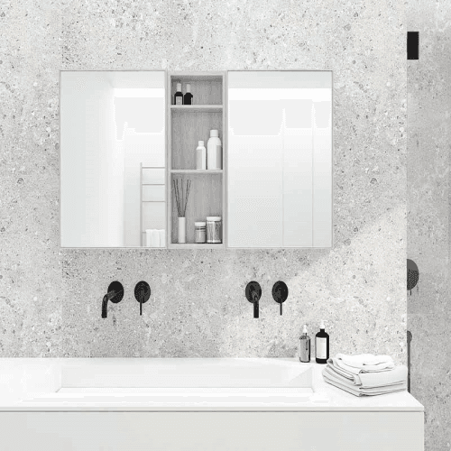 Image showing the Slimline Box Shelf, H55 x W250cm, Oyster White product.