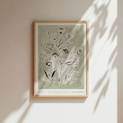 Image showing the Wishful Recycled Paper Print, A3, Green product.