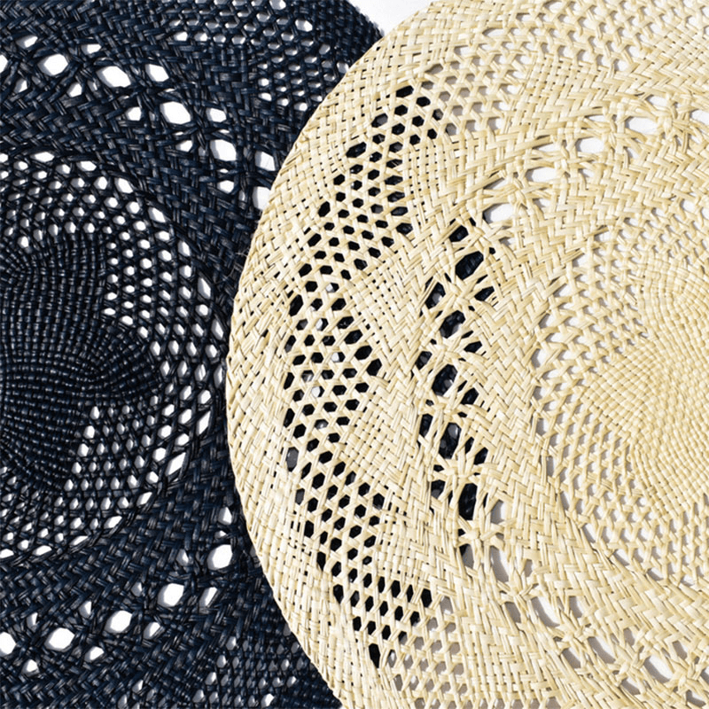 Classic Set of 2 Open Weave Placemats, D30cm, Natural