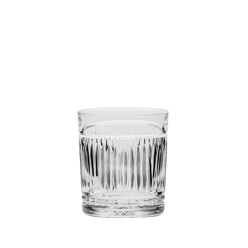 Art Deco Set of 2 Large Tumblers, 330ml, Clear