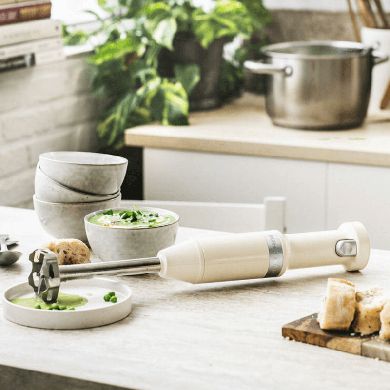 Corded Hand Blender with Accessories, Almond Cream