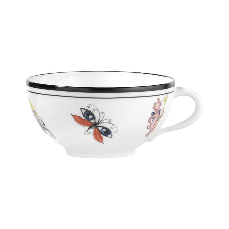 Arcadia Set of 2 Tea Cups with Saucers, 200ml, White