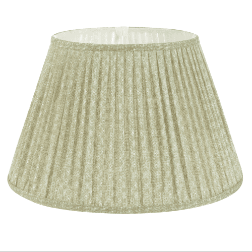 Image showing the Lampshade, Gathered Bedwyn, Linen, Green, 40cm product.