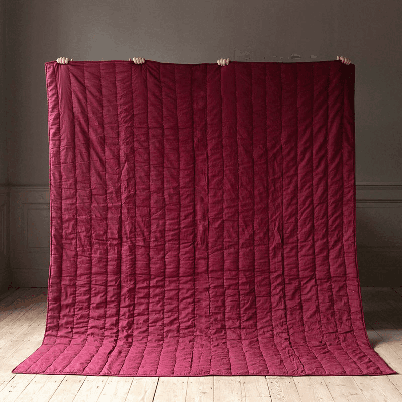 Ikat Double Bedspread, Red
