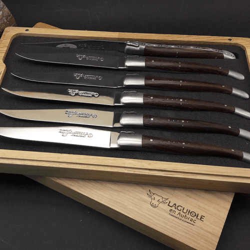Image showing the Laguiole Steak Knives, Wenge Handles, Set of 6 product.