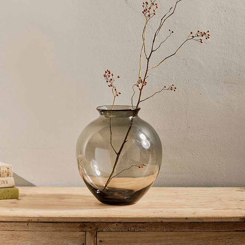 Vanita Vase, H24cm, Smoke