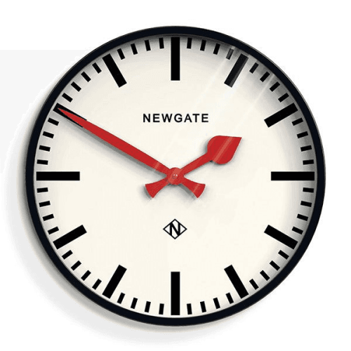 Putney Wall clock, Dia45cm, Black Metal
