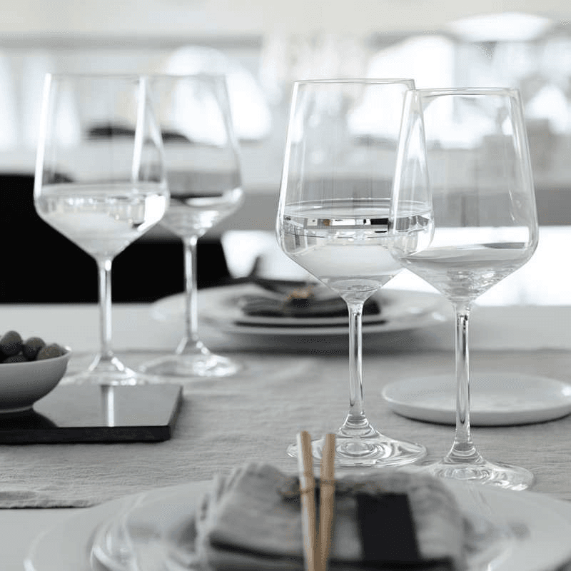 Style Set of 4 Red Wine Glasses, 630ml, Clear
