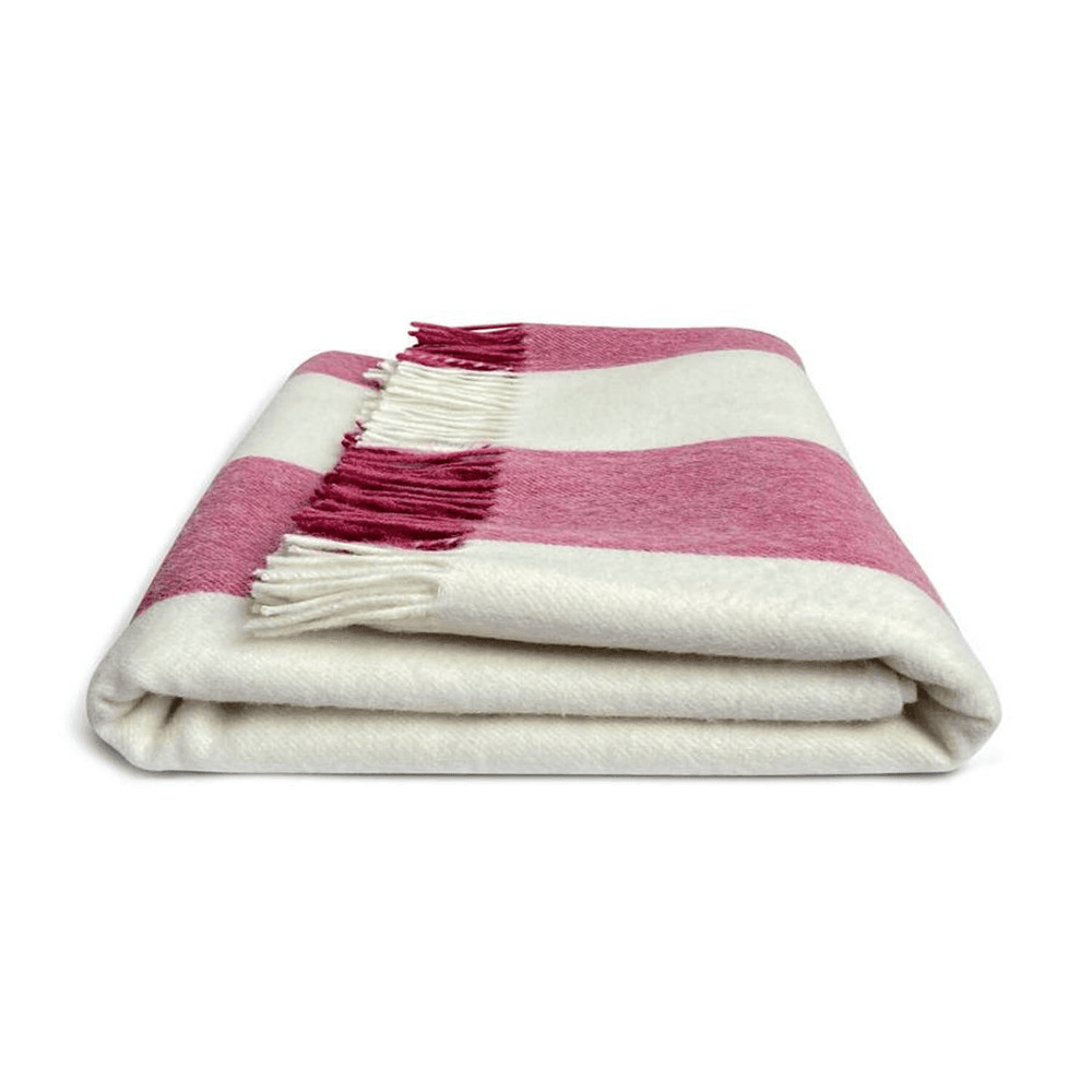 The Rossetti Merino Lambswool Throw, 140 x 185cm, Pink