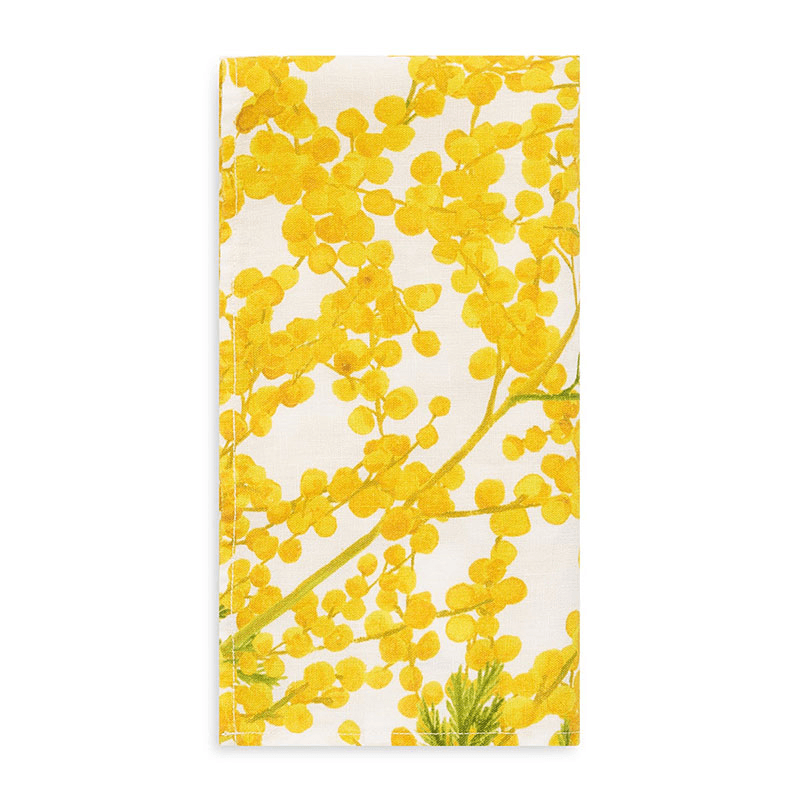 Mimose Linen Napkin, 50cm x 50cm, Yellow