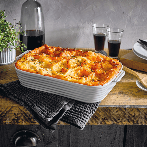 Image showing the James Martin Cook Rectangular Dish Large, Soft Grey product.