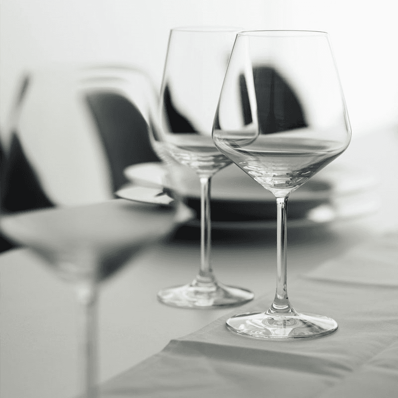 Style Set of 4 White Wine Glasses, 440ml, Clear