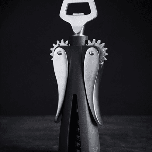 Image showing the Souverain Two-Lever Corkscrew, 20cm, Black product.