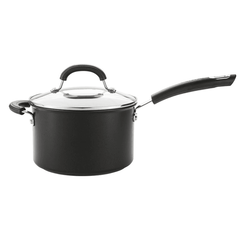 Total Anodised Non-Stick 3 Piece Pan Set, Black