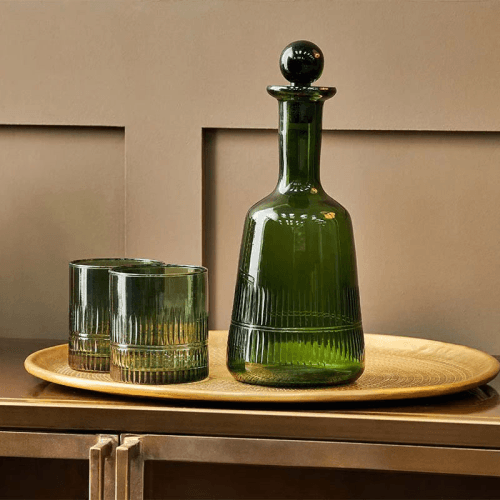 Image showing the Mila Decanter, 1L, Dark Emerald product.