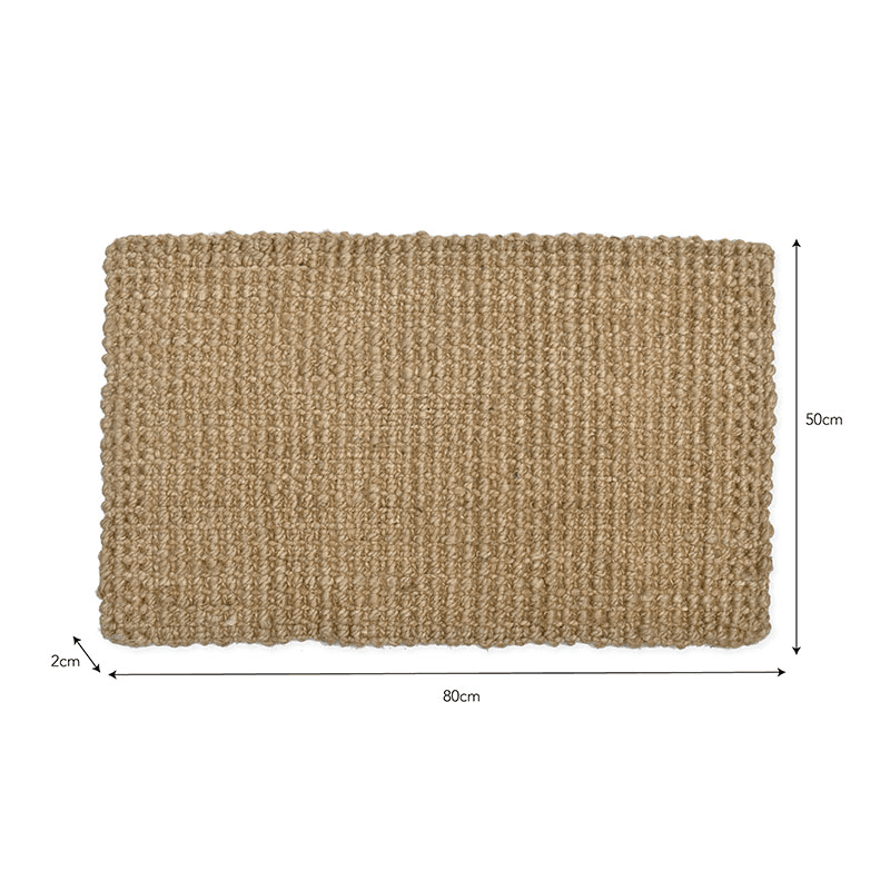 Jute doormat, 80 x 50cm, natural