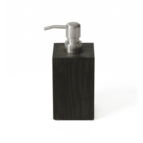 Image showing the Mezza Soap pump, H18 x W7.5 x D7.5cm, Dark Brown product.