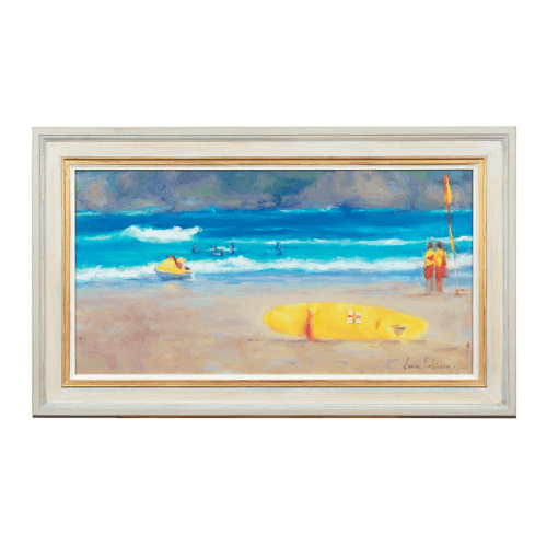 Image showing the Cornish Life Framed Oil Painting on Board, 61 x 99cm, Multi product.