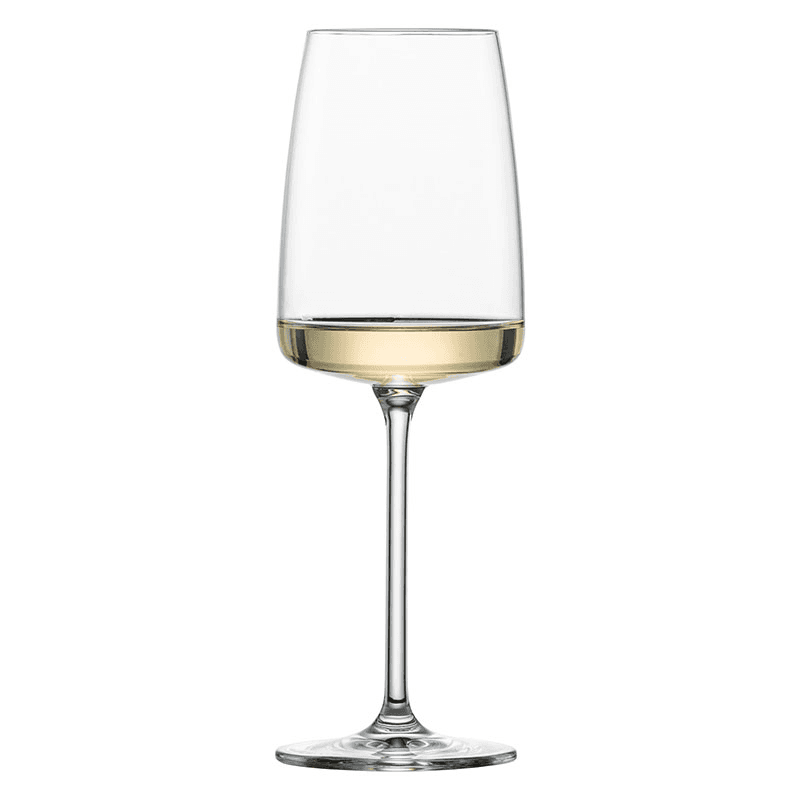 Vivid Senses Set of 2 Crystal White Wine Glasses, 363ml, Clear