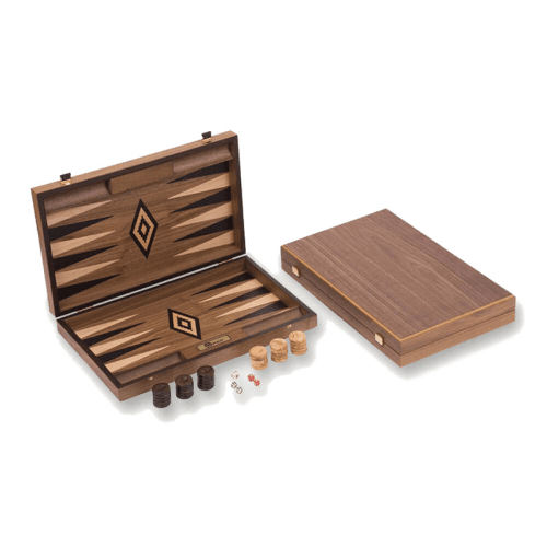 Image showing the Uber Walnut Backgammon Set, Black product.