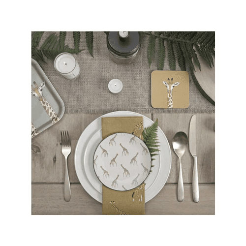 Image showing the Giraffe Set of 4 Napkins, 41 x 41cm, Mustard product.