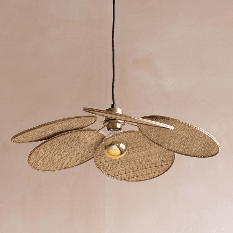 Primrose Wicker Pendant Light, D61cm, Natural