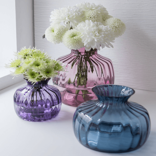 Image showing the Cushion Vase, H14.5cm, Ink Blue product.