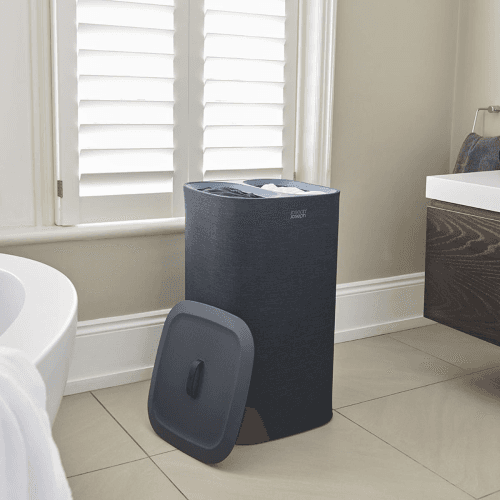 Image showing the Tota Easy-Empty Laundry Basket 60 Litre Black product.