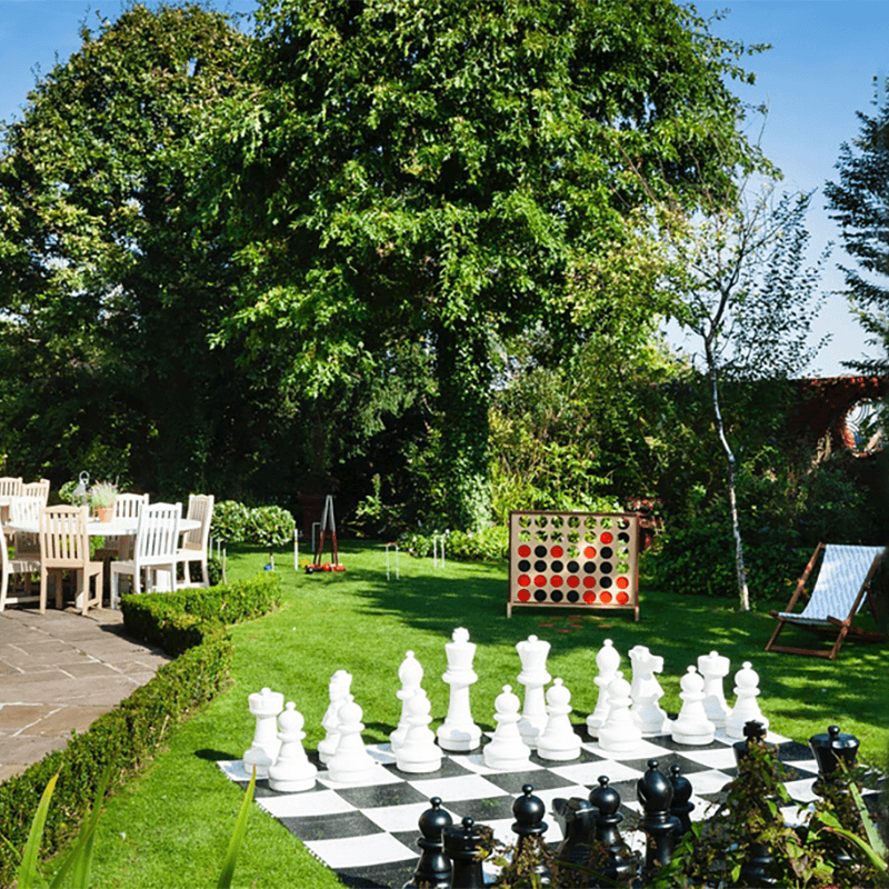 Giant Chess Set with Board
