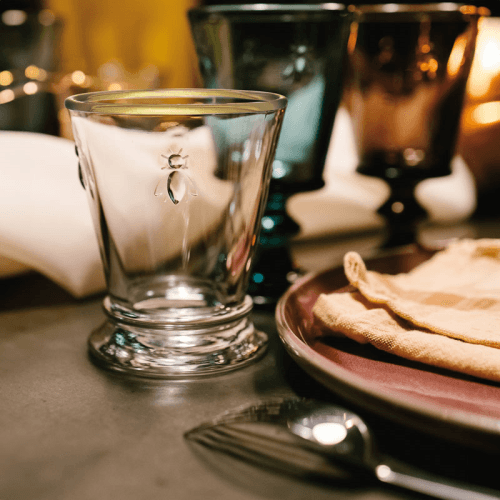 Image showing the Bee Set of 4 Tumblers, 260ml, Clear with Gold Rim product.